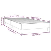 box springs lovos - Lova VLX Box Spring 287461, pilka, 201x90.5 cm, su grotelėmis - 8 nuotrauka