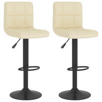 baro kedes taburete - Baro kėdė VLX Fabric 283421, kreminė, 2 vnt. - 2 nuotrauka