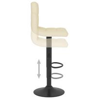 baro kedes taburete - Baro kėdė VLX Fabric 283421, kreminė, 2 vnt. - 7 nuotrauka
