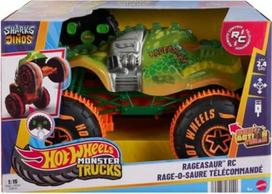 automodeliai - Hot Wheels Monster Trucks RC automodelis Rageazauras (JBH03) - 1 nuotrauka