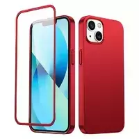iphone deklai - Joyroom 360 Full Case front and back cover for iPhone 13   tempered glass screen protector red (JR-BP927 red) - 1 nuotrauka