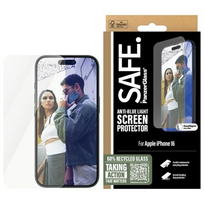 PanzerGlass SAFE. by Anti-Blue Light Screen Protector iPhone 16 - 15 - Ultra-Wide Fit