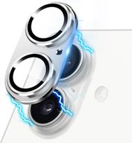Camera Lens Screen Protector Cover For iPhone 16 Pro Max 15 Plus 14 13 Mini 12 11 16Plus Tempered Glass Metal Full Protective Protection Accessories For iPhone 13 sidabras