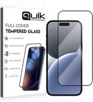 senukai plevele - Quik Full Cover Tempered Glass for iPhone 16 Plus - 1 nuotrauka