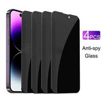 4PCS Anti-Spy Screen Protector For iPhone 15 14 13 12 11 XR X/XS 7/8 6 Pro Max Plus Privacy Glass iPhone 15 pro max gryna