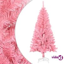 vidaXL Dirbtinė Kalėdų eglutė su stovu, 150 cm, rožinė (Pink)