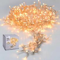 Detal Kalėdinė eglutės girlianda, 720 LED, šiltai balta, permatomas laidas