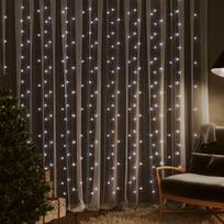 vidaXL LED Užuolaida girlianda, 300 LED, 3m x 3m, šalta balta