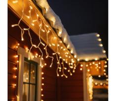 Brilagi - LED lauko kalėdinė girlianda, 360 LED / 8 režimai, 14 m, IP44, šiltai balta, varvekliai