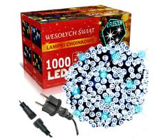 Happy People Lauko Kalėdinė girlianda 1000 Led, 65 metrai Šaltai baltos spalvos Flash