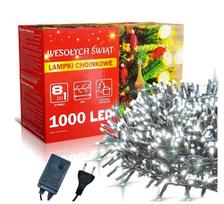 Airi Kalėdinės lemputės 1000 led Kalėdinė girlianda Led 1000, 65 metrai Šaltai baltos spalvos