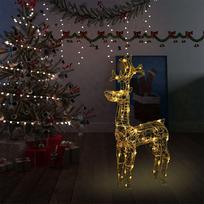 vidaXL Kalėdų dekoracija elnias, 60 x 16 x 100 cm, akrilas, 90 LED (Warm White)