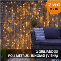 girlianda uzuolaida - Lempučių užuolaida girlianda PROLED, 4x2 m, IP67 - 1 nuotrauka