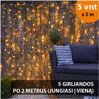 girlianda uzuolaida - Lempučių užuolaida girlianda PROLED, 10x2 m, IP67 - 1 nuotrauka