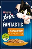 Šlapias kačių maistas FELIX Fantastic, vištiena želė, 0.085 kg