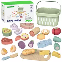 medines darzoves - Tooky Toy Medinis maisto rinkinys Daržovės ir Vaisiai 31 vnt. - 1 nuotrauka