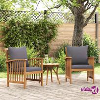 Lauko kėdė VLX Garden Chairs, ruda/pilka, 67 cm x 59 cm x 83 cm
