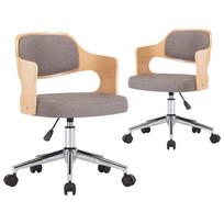 audiniai - Valgomojo kėdė VLX Dining Chair, ruda/pilka, 2 vnt. - 2 nuotrauka