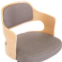 audiniai - Valgomojo kėdė VLX Dining Chair, ruda/pilka, 2 vnt. - 7 nuotrauka