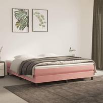 Lova VLX Velvet 280401, rožinė, 214.5x194 cm, su grotelėmis