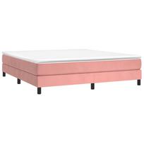 miegamojo lova 180x200 cm - Lova VLX Velvet 280401, rožinė, 214.5x194 cm, su grotelėmis - 3 nuotrauka