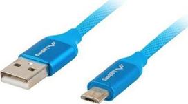 Lanberg CA-USBM-20CU Quick Charge 3.0 USB Micro-B to USB Type-A 1.8m Blue