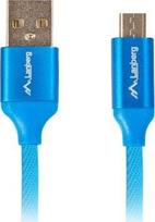 usb a to usb b 3 0 cable - Lanberg CA-USBM-20CU Quick Charge 3.0 USB Micro-B to USB Type-A 1.8m Blue - 2 nuotrauka