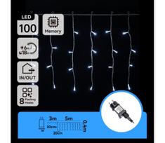 Aigostar - lauko kalėdinė LED girlianda 100xLED/8 funkcijų 5x0,4m IP44 šaltai balta