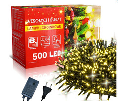 Happy People Kalėdinės lemputės 500 led Kalėdinė girlianda Led 500, 34 metrai Šiltai baltos spalvos K-7