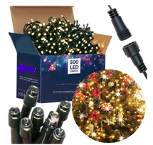 Happy People Lauko Kalėdinė girlianda 500 Led, 35 metrai Šiltai baltos spalvos Flash K-8