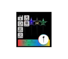Aigostar - LED RGBY saulės kalėdinė girlianda LED/1,2V/8 režimai 1m IP65 800mAh žvaigždės
