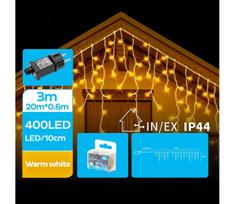 Brilagi - LED lauko kalėdinė girlianda 400xLED/8 funkcijų 23x0,6m IP44 šiltai balta