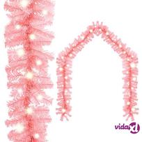vidaXL Kalėdinė girlianda su LED lemputėmis, rožinės spalvos, 20m