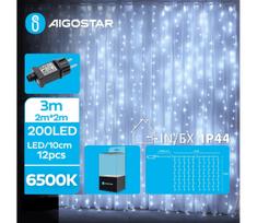 Aigostar - LED Lauko Kalėdinė girlianda 200xLED/8 funkcijos 5x2m IP44 šalta balta