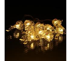 Retlux - LED Kalėdinė girlianda 10xLED/2xAA/šilta balta 1,65m sniego senis