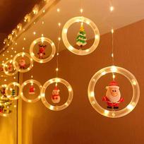 Kalėdinė girlianda Springos 110 LED su figūrėlėmis, USB, šiltai balta