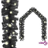 vidaXL Kalėdinė girlianda su LED lemputėmis, juodos spalvos, 10m