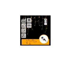 Aigostar - LED lauko kalėdinė girlianda 100xLED/6W/230V/8funkcijų 1,5x1m IP44 šiltai balta su nuotoliniu pultu