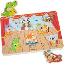 muzikiniai zaislai - Viga Toys Dėlionė VIGA Sound Puzzle Match Muzikiniai gyvūnai - 1 nuotrauka
