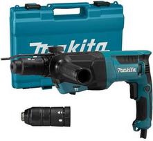 sds griebtuvas - Makita HR2670FT800W • SDS-PLUS • 26 mm • 3,0 J - 1 nuotrauka