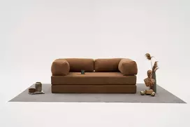 3 vietų sofa, Hanah Home, komfortas, ruda, 190 x 75 x 95