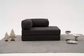 Dvivietė sofa, Hanah Home, komfortas, antracitas, 140 x 75 x 95