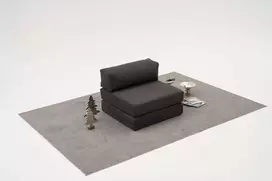 Vienvietė sofa, Hanah Home, komfortas, antracitas, 95 x 75 x 95