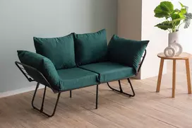 Dviejų vietų miegamoji sofa, „Hanah Home“, „Viper“, „Benzino žalia“, 150 x 78 x 60