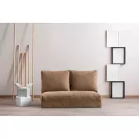 Dvivietė sofa-lova, Hanah Home, Taida , šviesiai ruda, 185 x 120 x 26