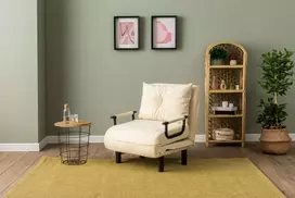 1-vietė sofa-lova, Hanah Home, Sento, kreminė, 75 x 50 x 75