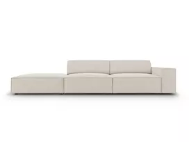Velvet modulinė kairė sofa, Jodie, 3 vietų, 262x102x70, tamsiai smėlio spalvos
