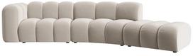 Velvet dešininė modulinė sofa, Lupine, 5 vietų, 335x166x70, smėlio spalvos