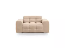 Velvet sofa, Kendal, 2 vietų, 156x103x79, migdolų smėlio spalvos