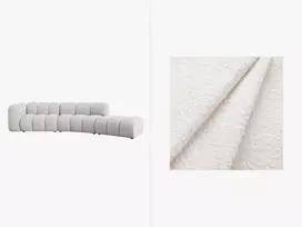 Dešinės pusės modulinė sofa, Lupine, 5 vietų, 335x166x70, balta
